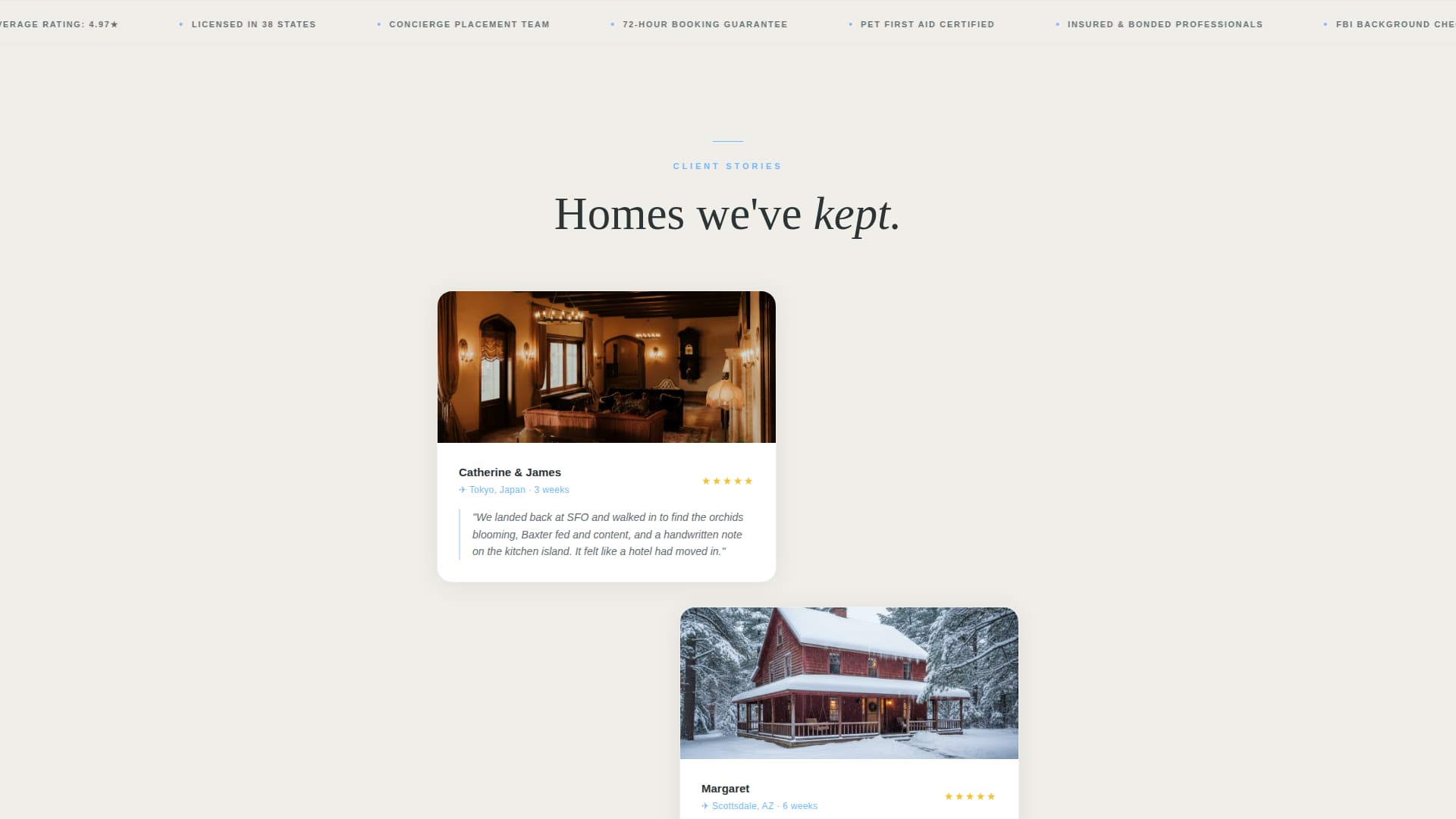 Sitter - Elite Housesitting Landing Page Template