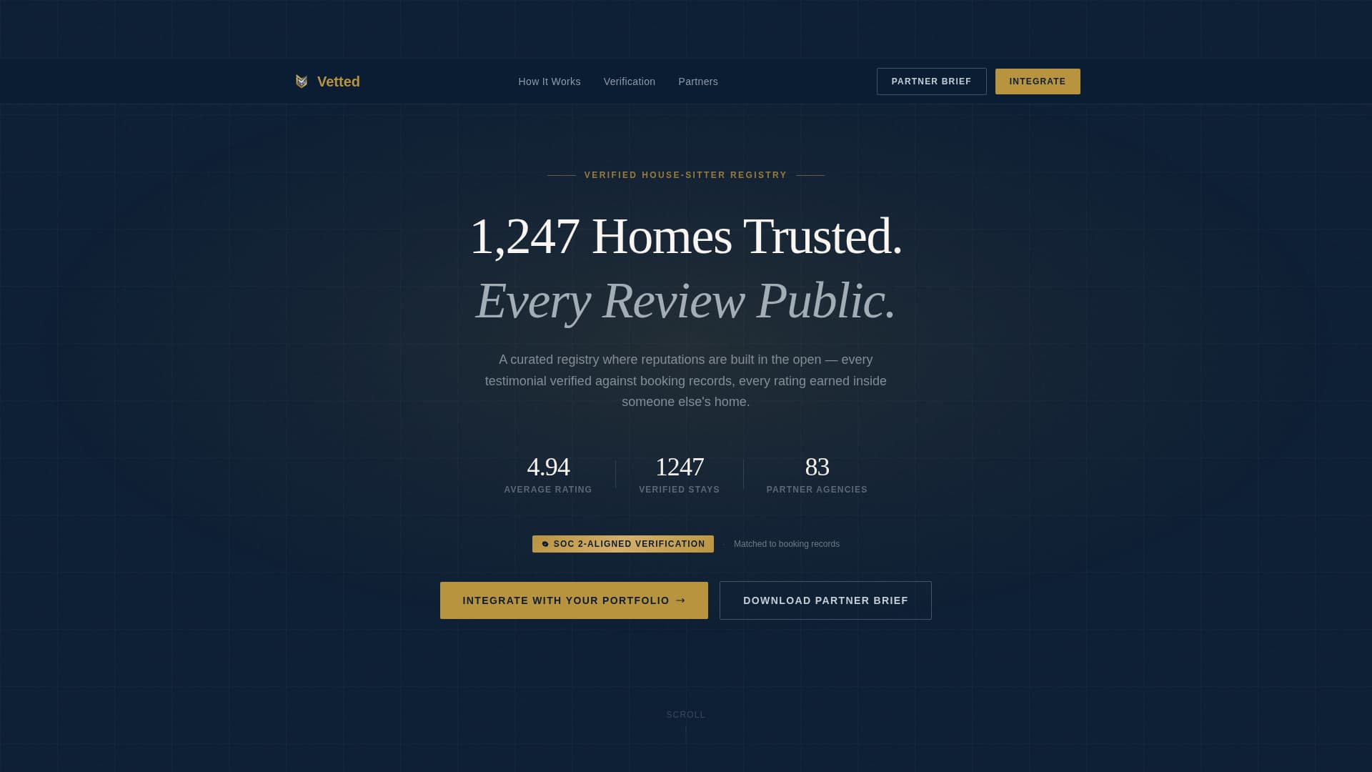 Vetted - Trusted Housesitter Landing Page Template