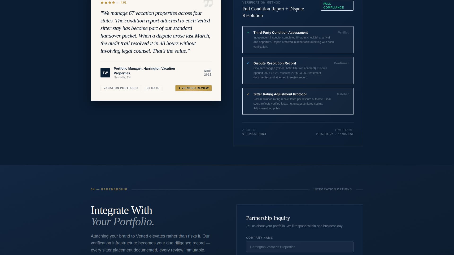 Vetted - Trusted Housesitter Landing Page Template