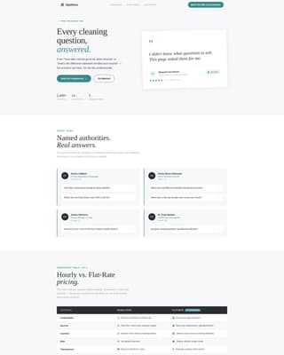 Spotless - Precision Housekeeper Landing Page Template