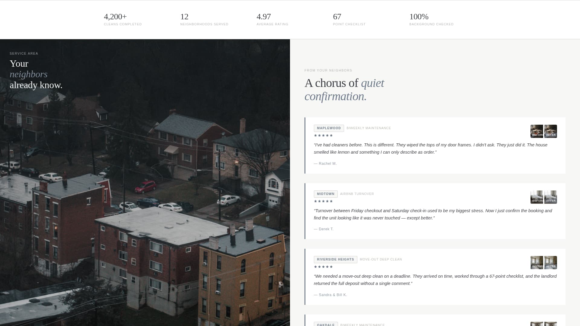 Spotless - Meticulous Housekeeping Landing Page Template