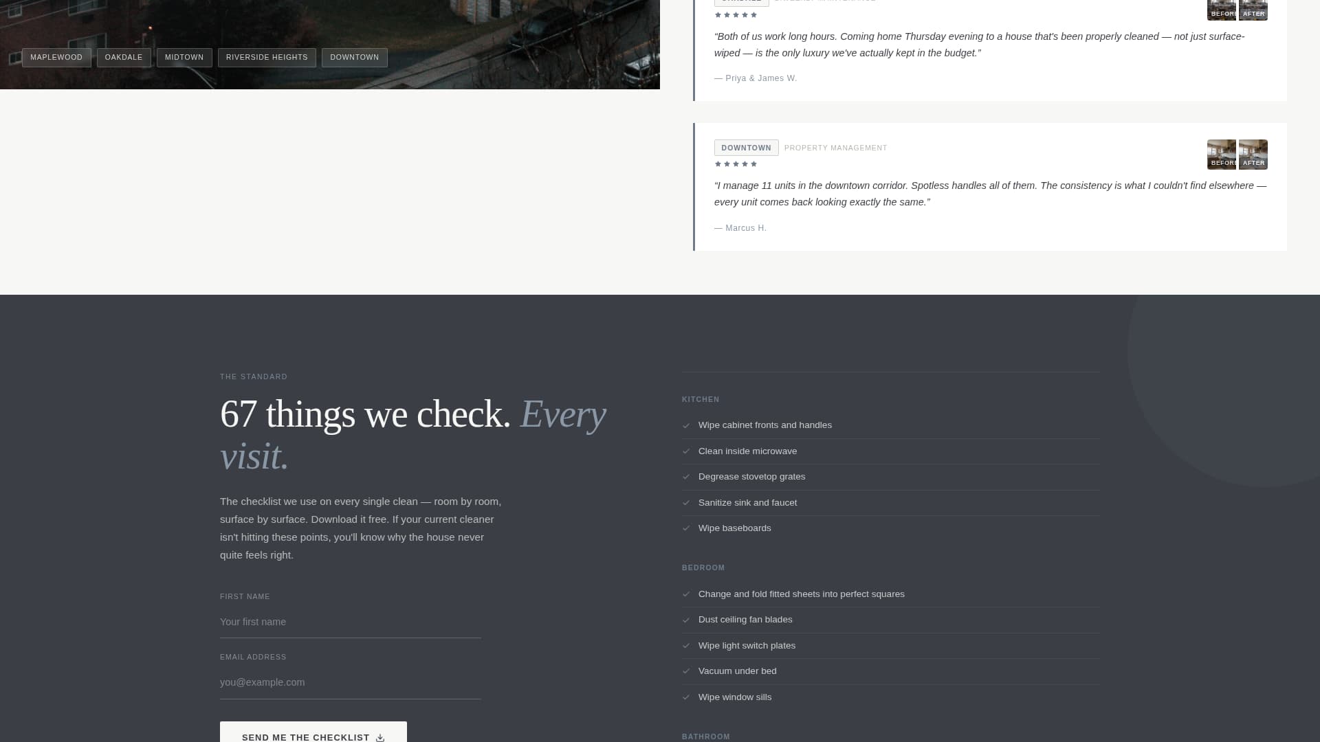 Spotless - Meticulous Housekeeping Landing Page Template