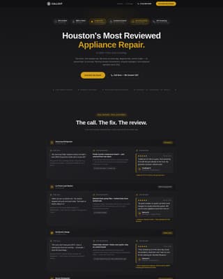 Callout — Dependable Appliance Repair Landing Page Template