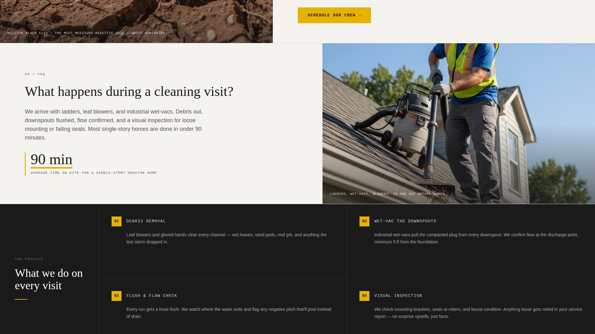 Houston - Trusted Guttercleaning Landing Page Template