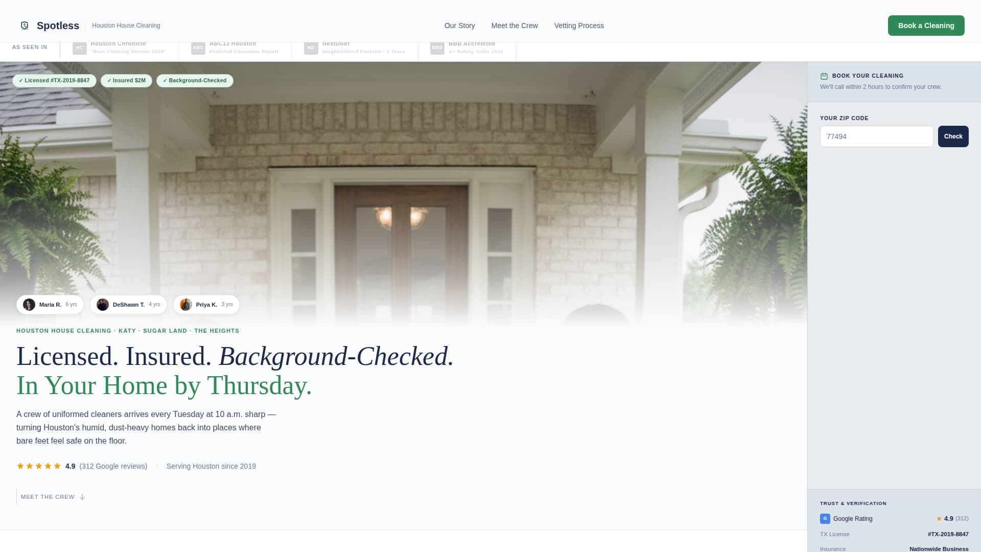 Gleam — Elite Janitorial Services Landing Page Template