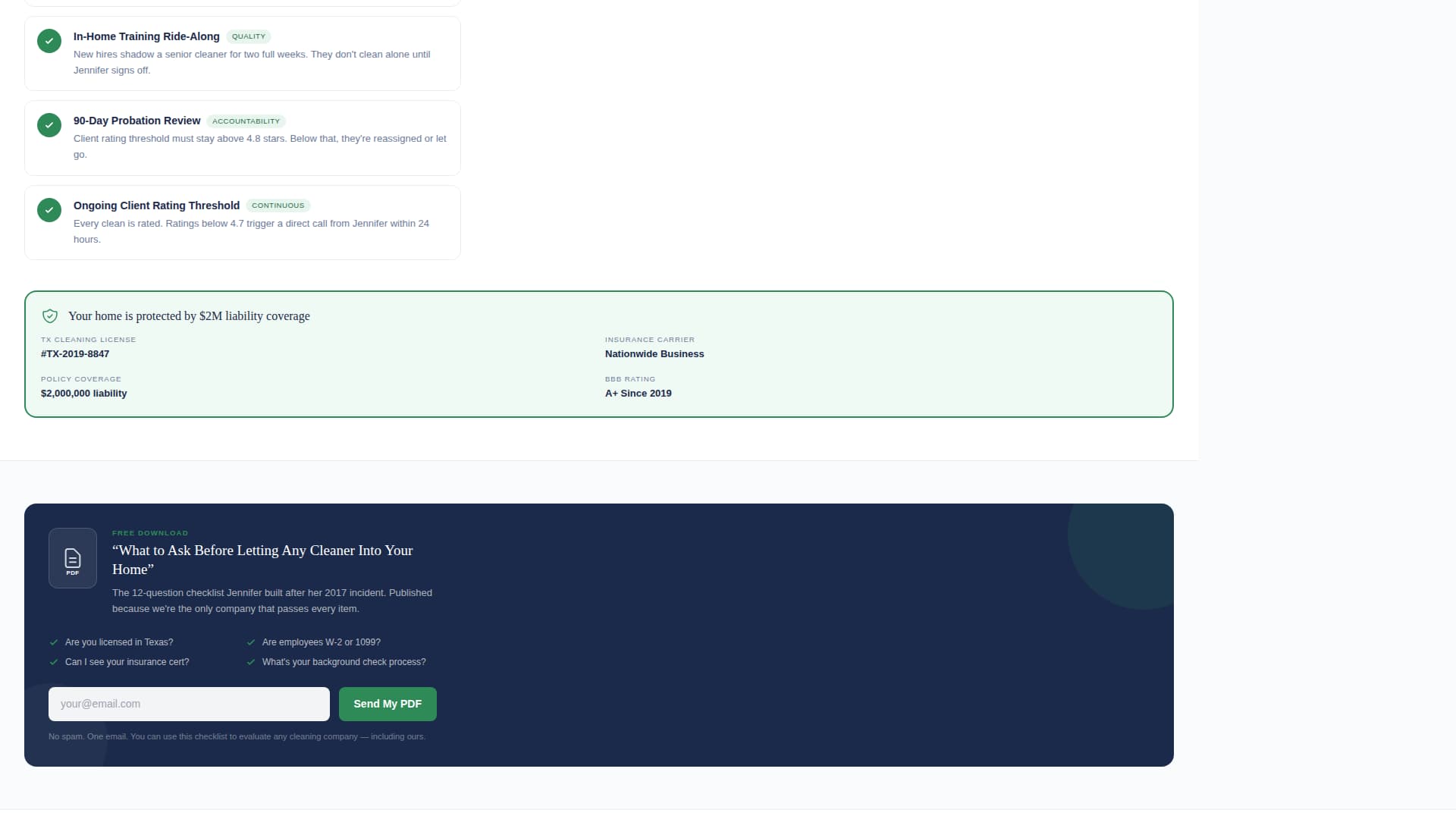 Gleam — Elite Janitorial Services Landing Page Template