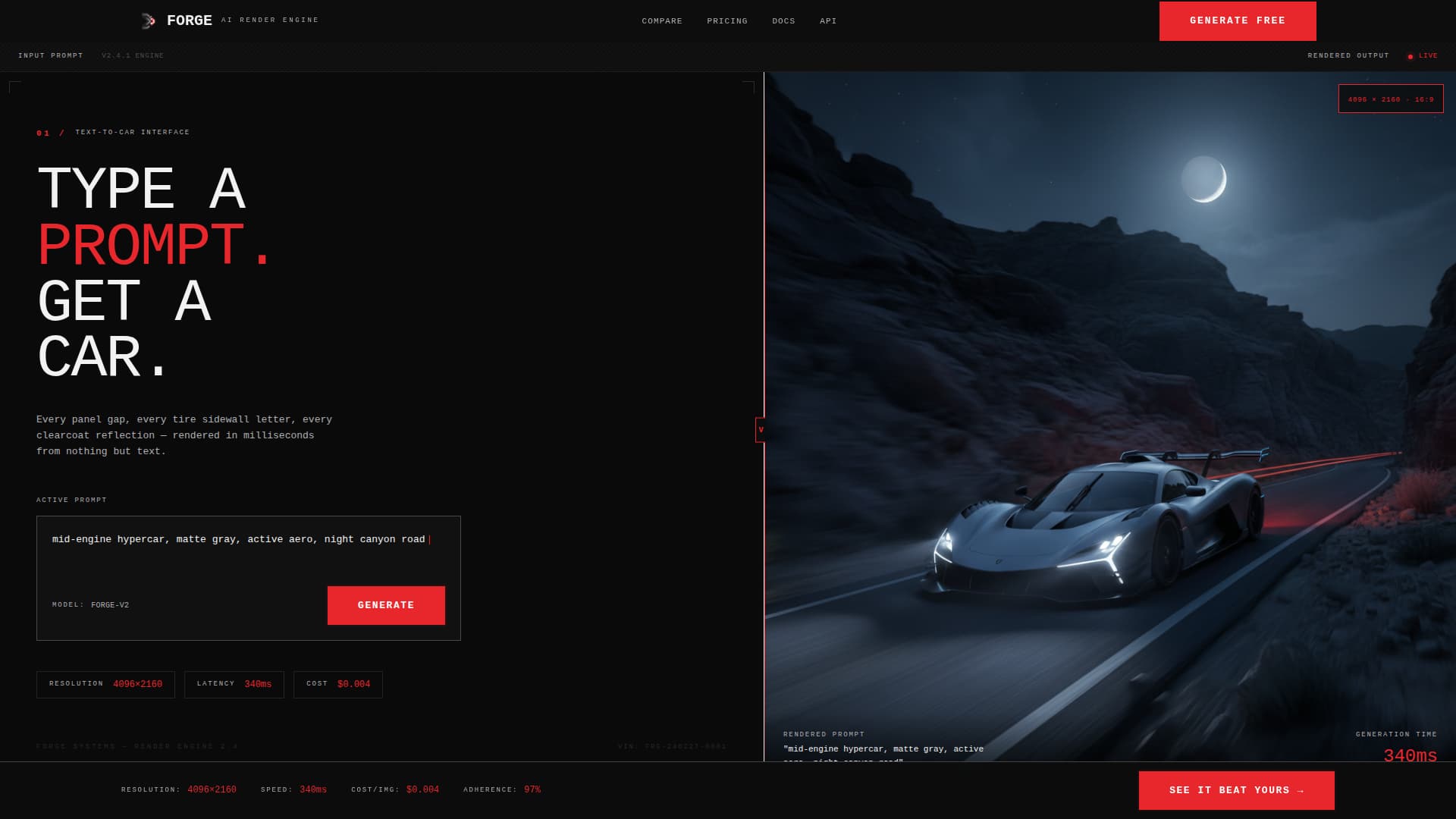 Forge - Photorealistic Automotive Landing Page Template