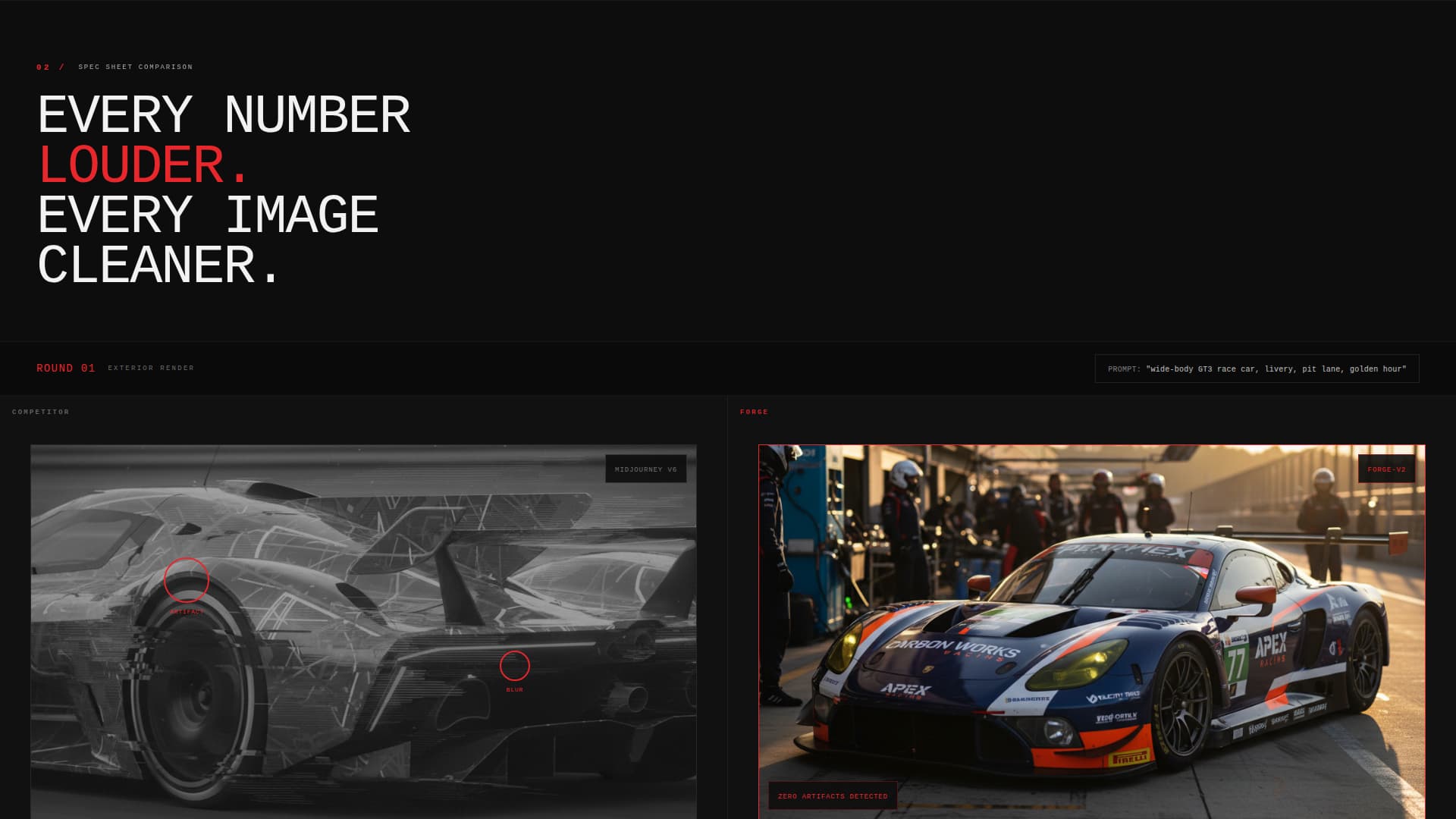 Forge - Photorealistic Automotive Landing Page Template