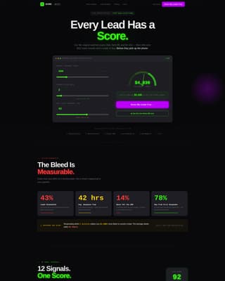 Score - Intelligent Automotive Landing Page Template