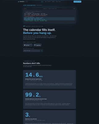 Schedule - Intelligent Automotive Landing Page Template