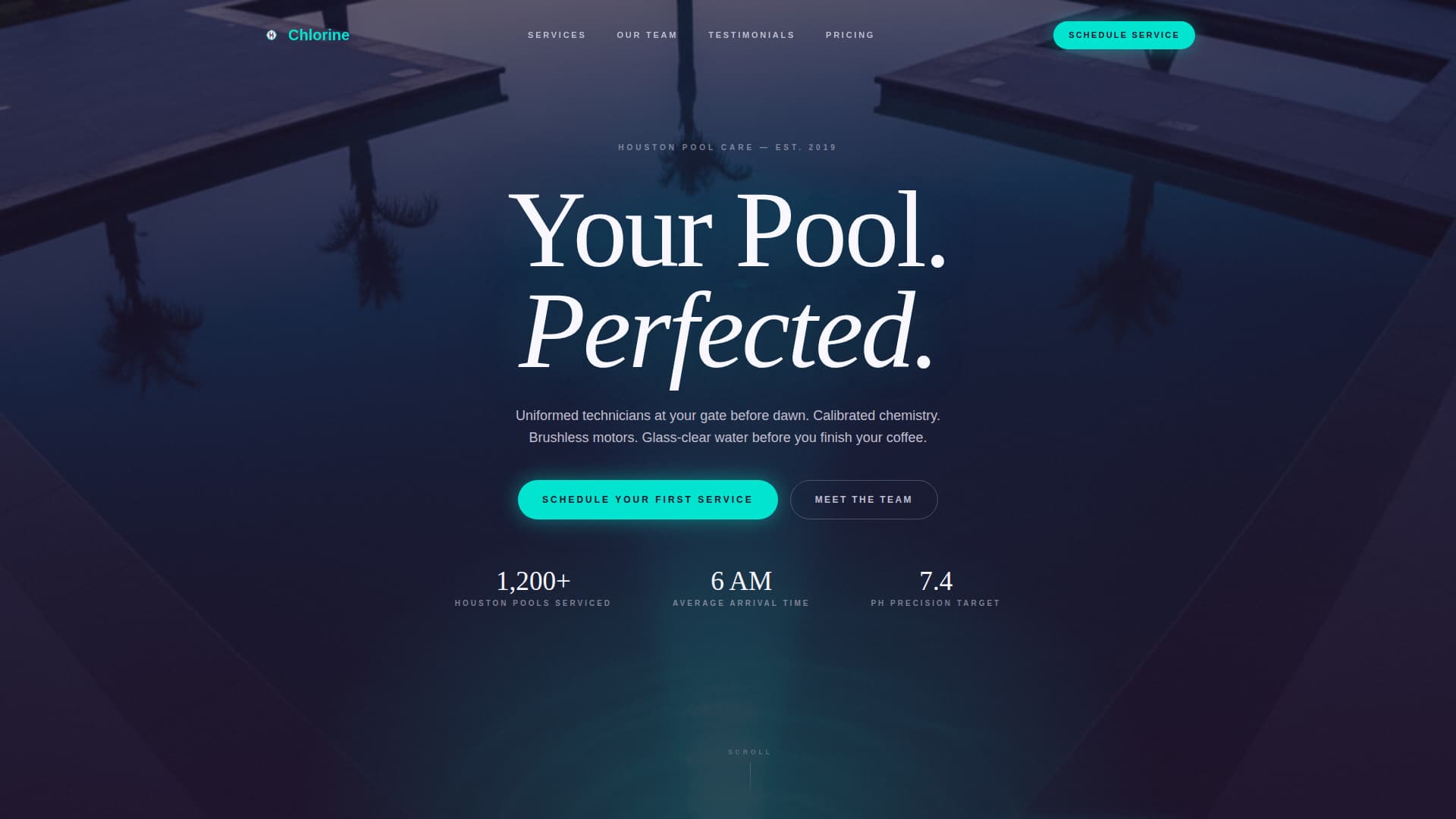 Aqua — Authoritative Pool Maintenance Landing Page Template