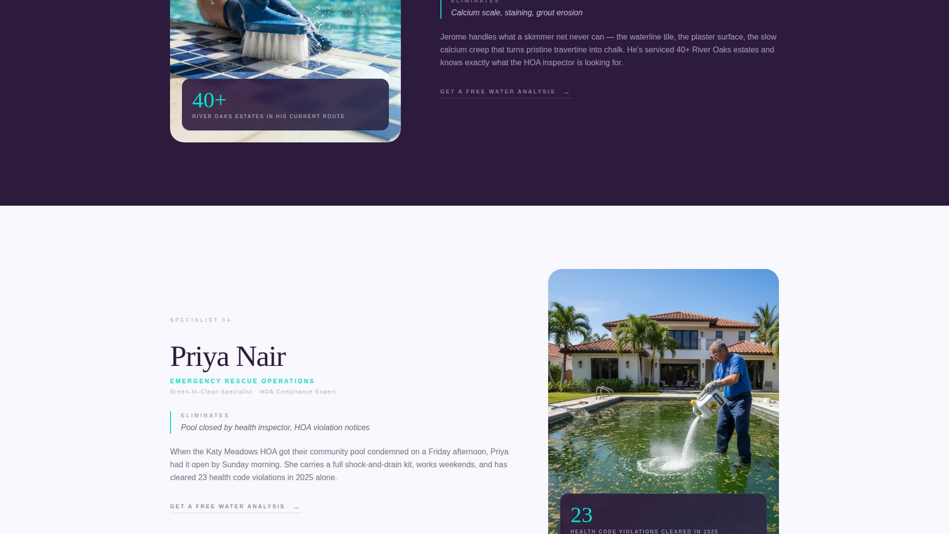 Aqua — Authoritative Pool Maintenance Landing Page Template