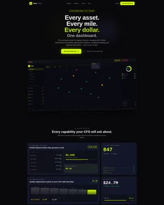 Fleet - Powerful Automotive Asset Management Landing Page Template
