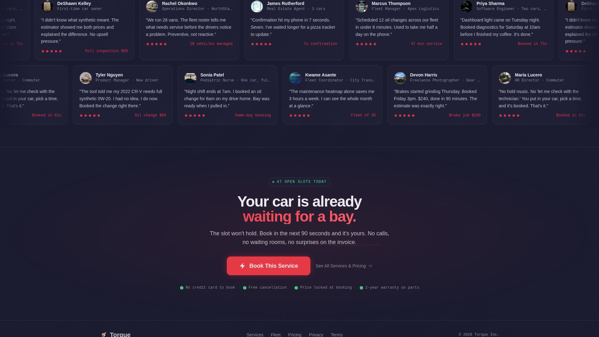 Automotive Digital Presence Booking Website Template