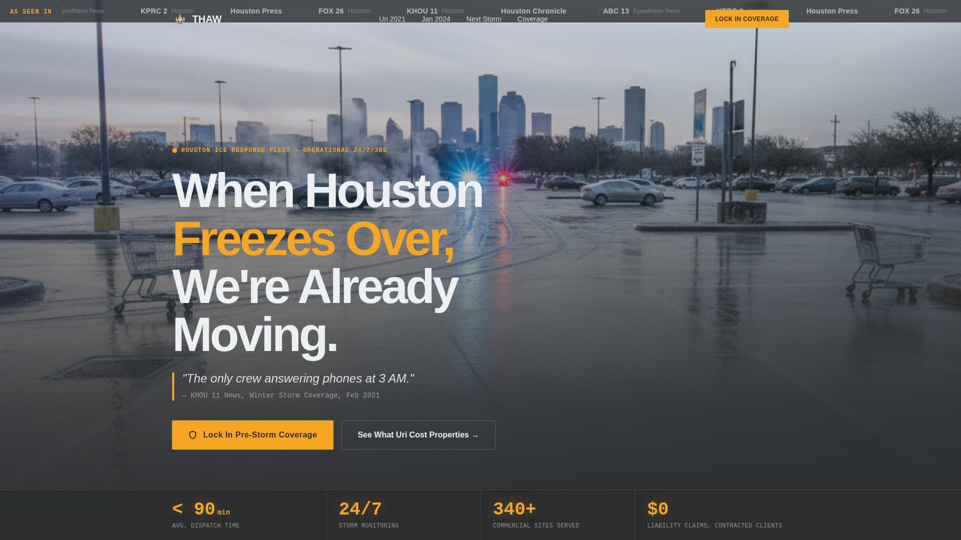 Thaw - Urgent Snowremoval Landing Page Template