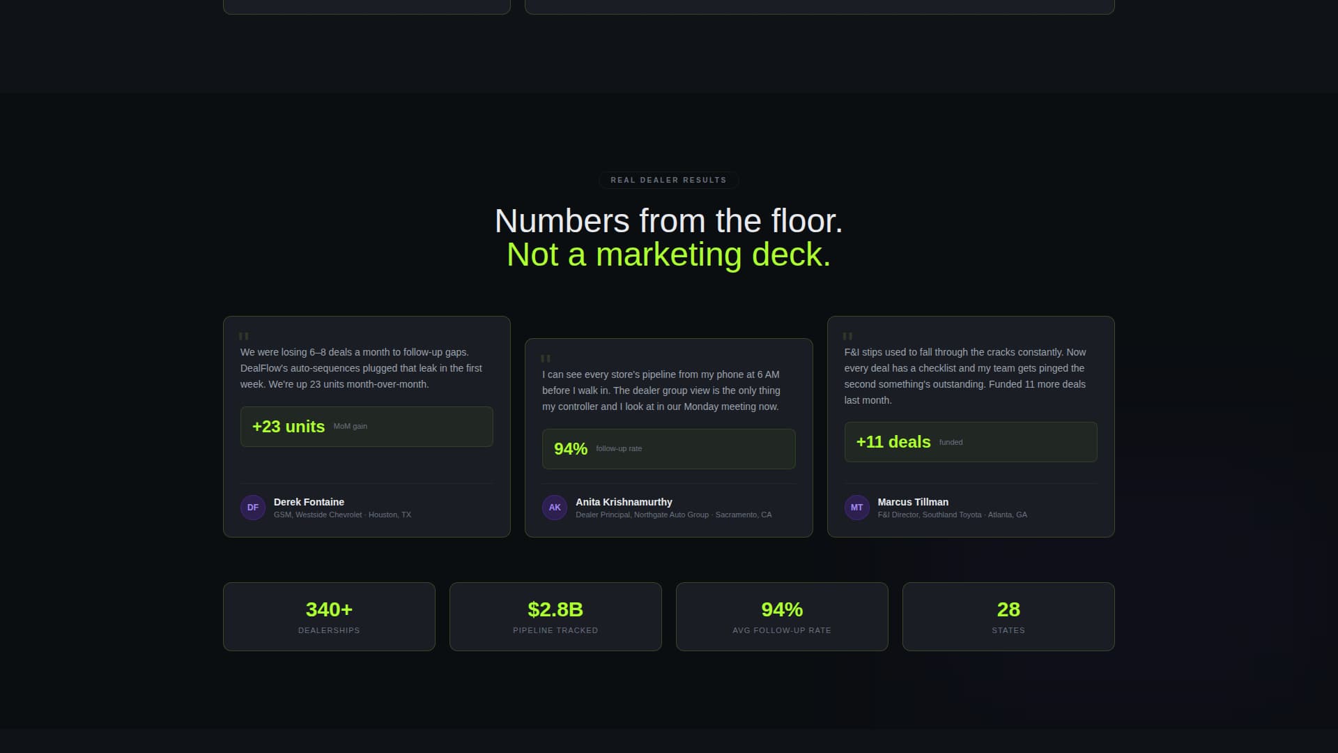Dealflow - Powerful Automotive CRM Landing Page Template