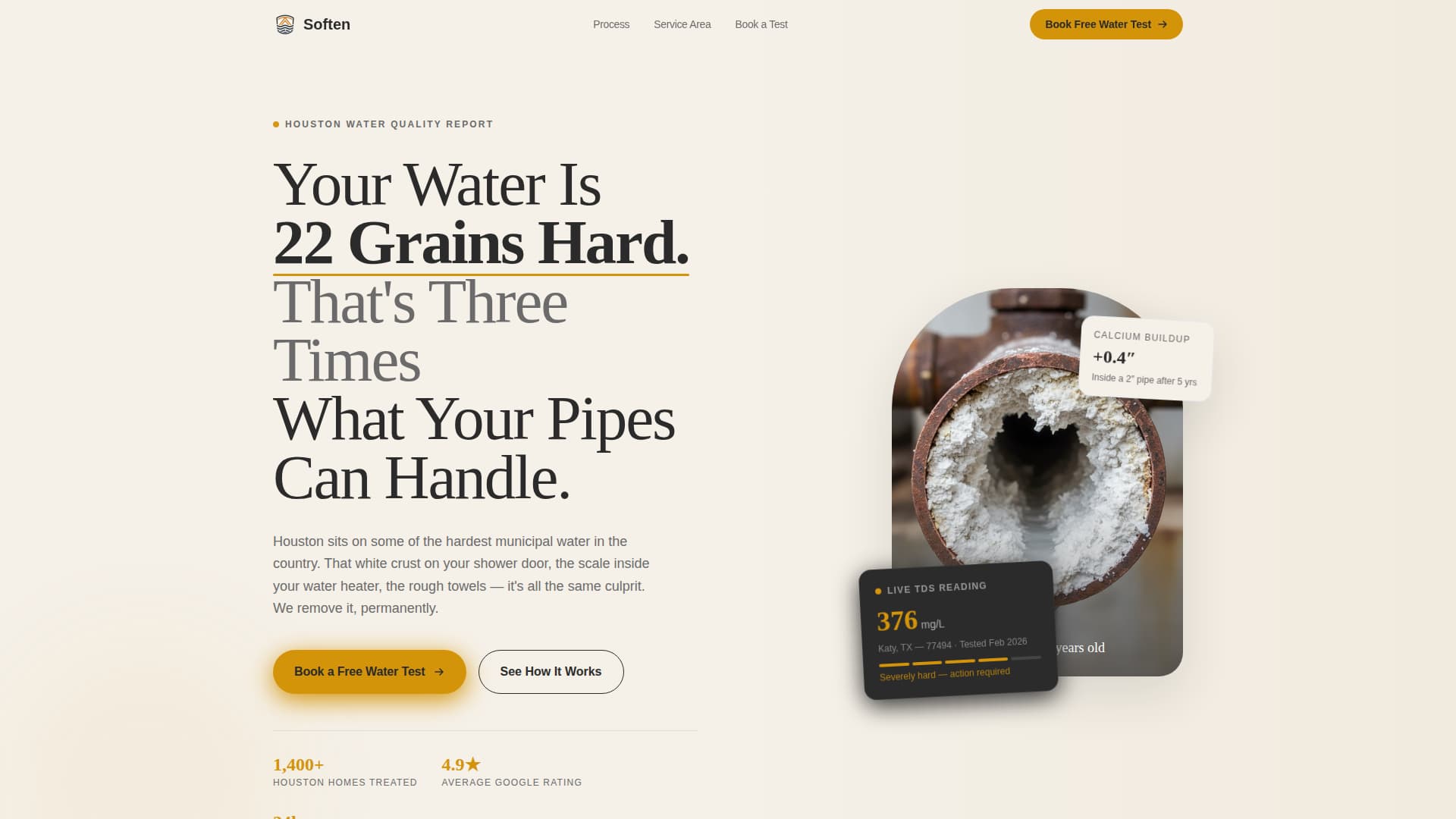 Soften - Editorial Watersoftener Landing Page Template