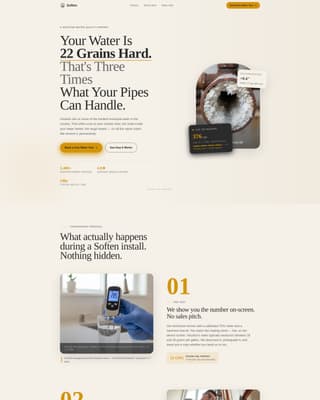 Soften - Editorial Watersoftener Landing Page Template