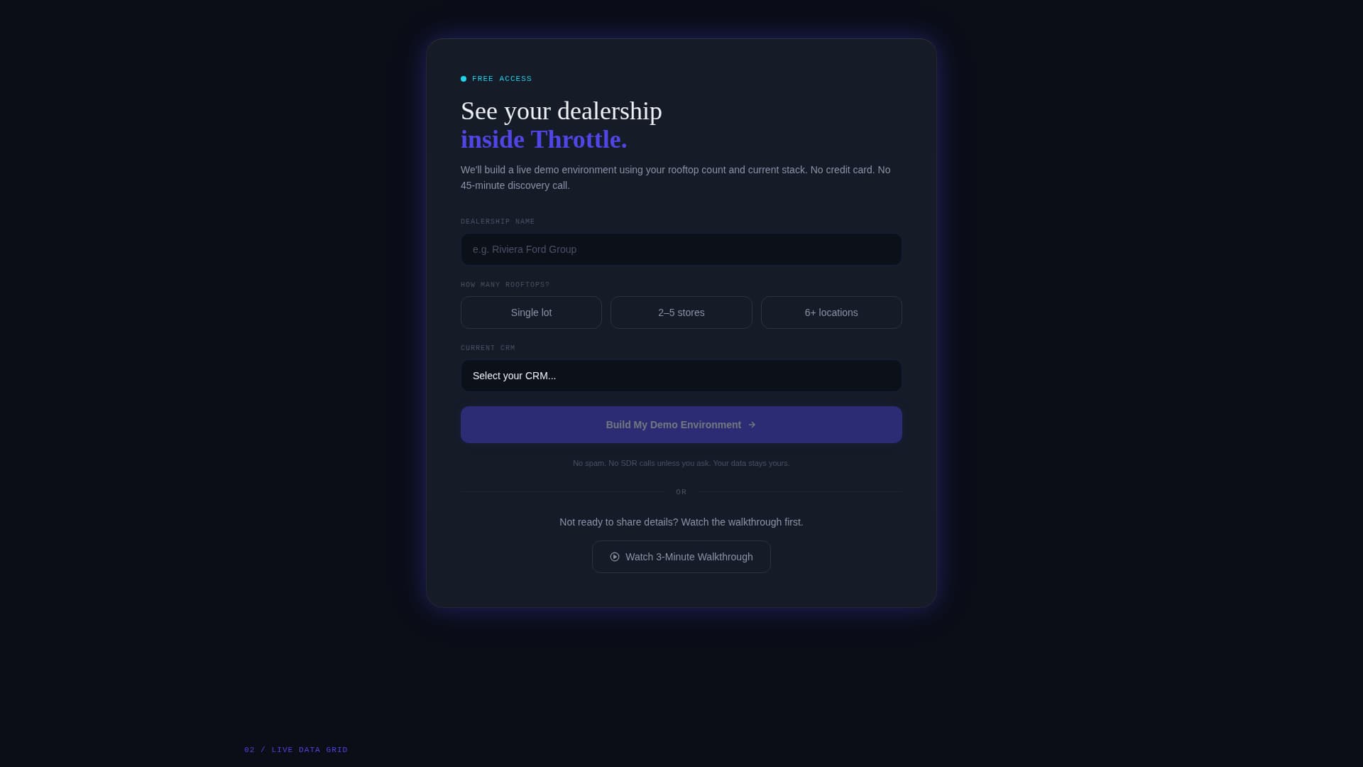 Throttle - Dynamic Automotive Landing Page Template