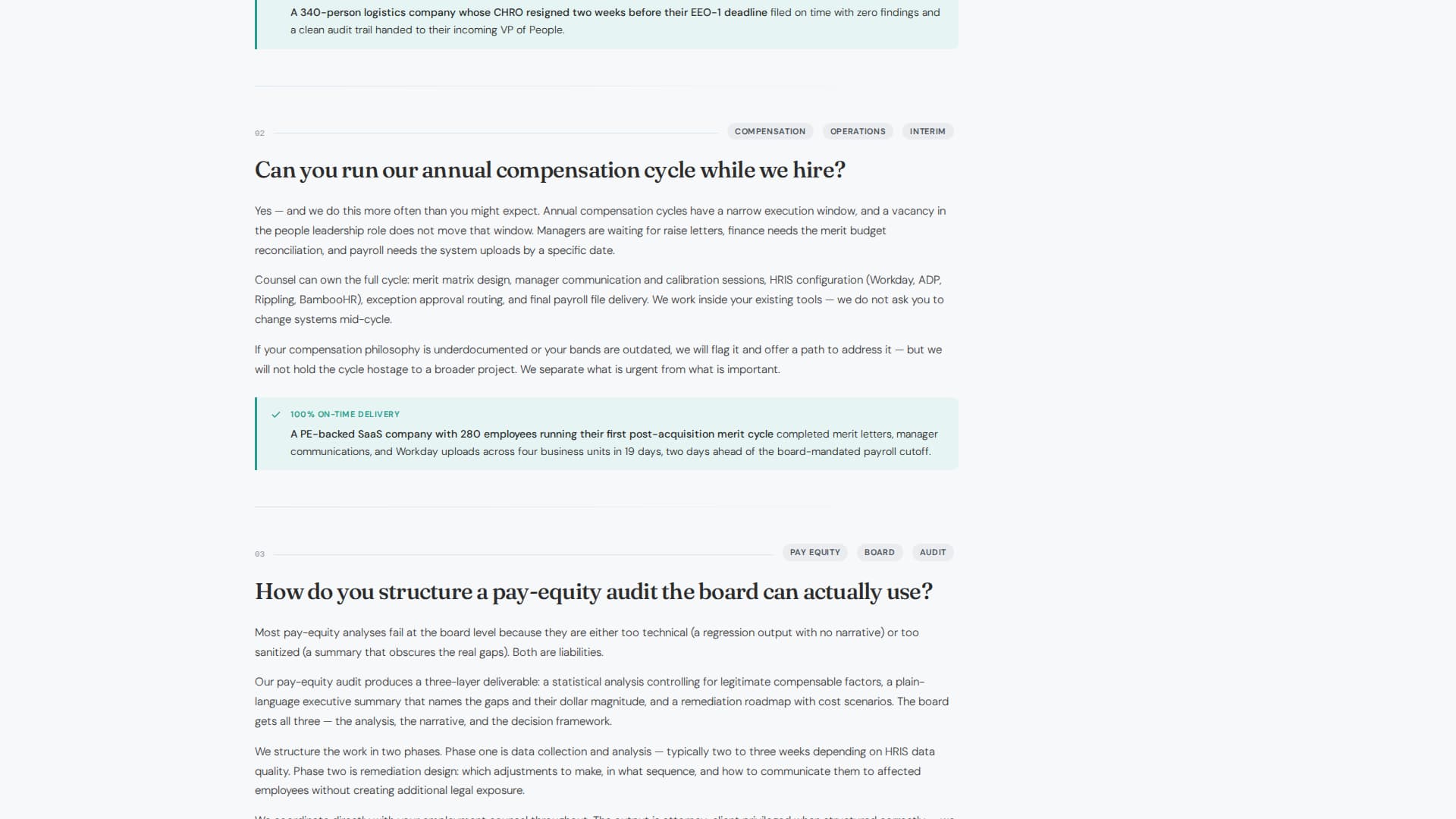 Management Consulting FAQ Website Template