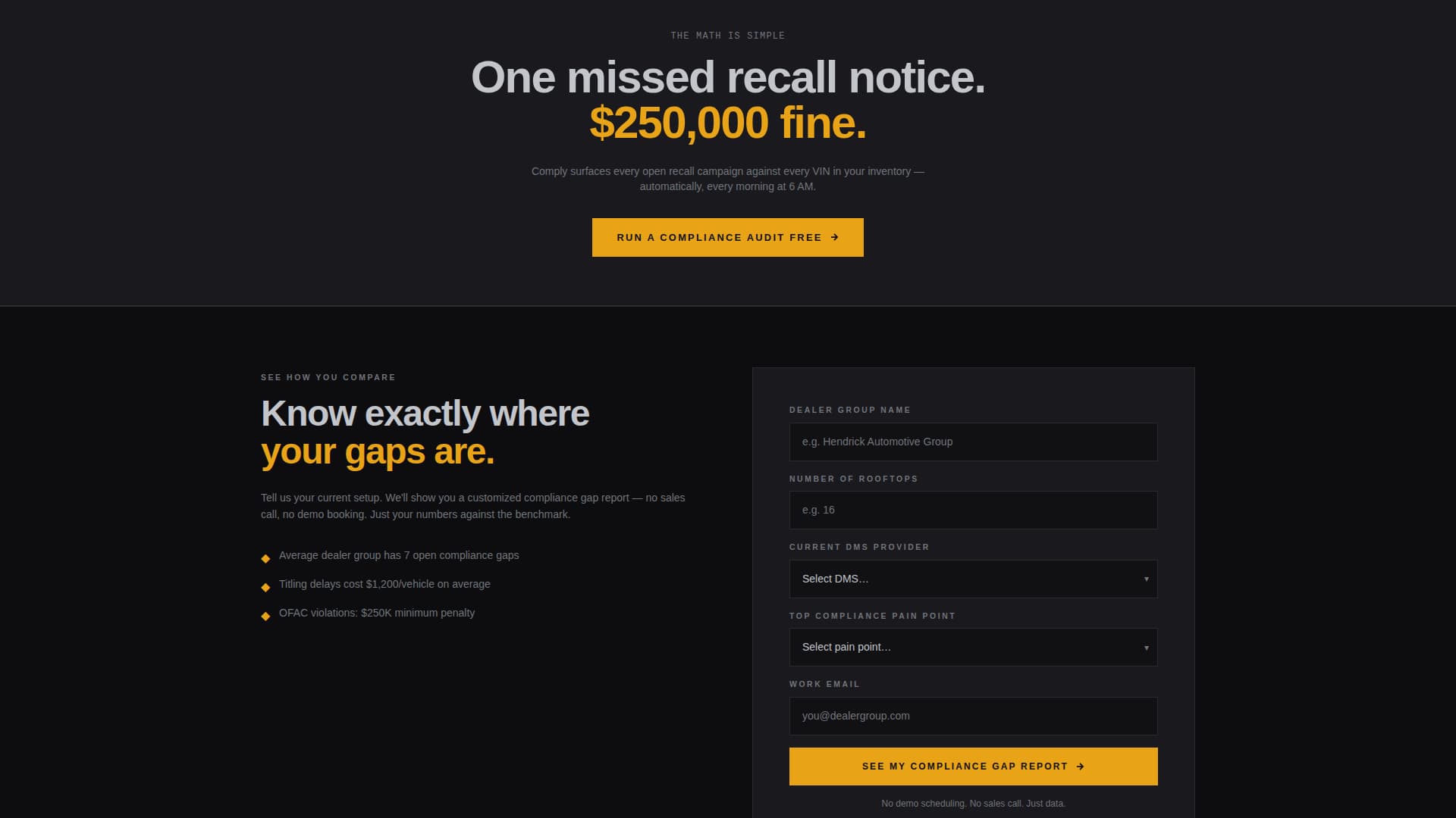 Comply - Powerful Automotive Compliance Landing Page Template