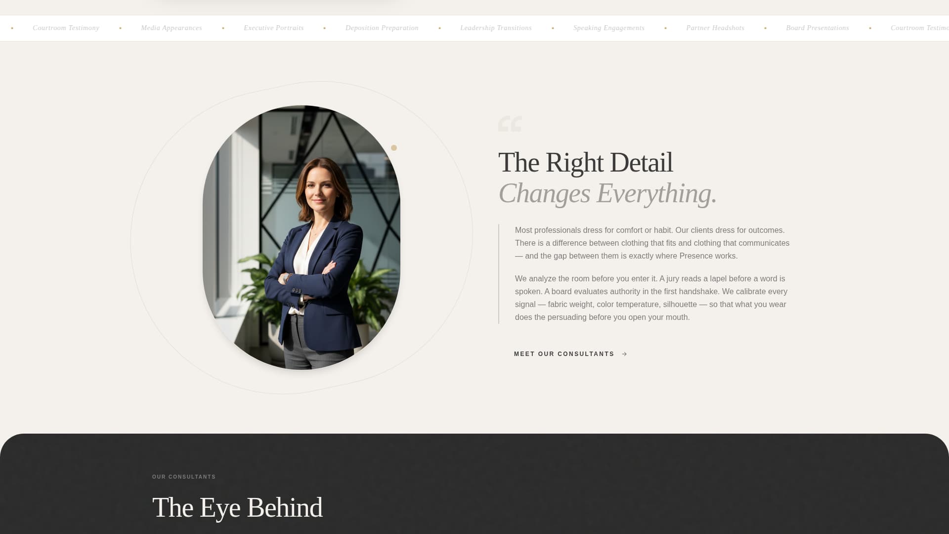 Presence - Authoritative Imageconsulting Landing Page Template