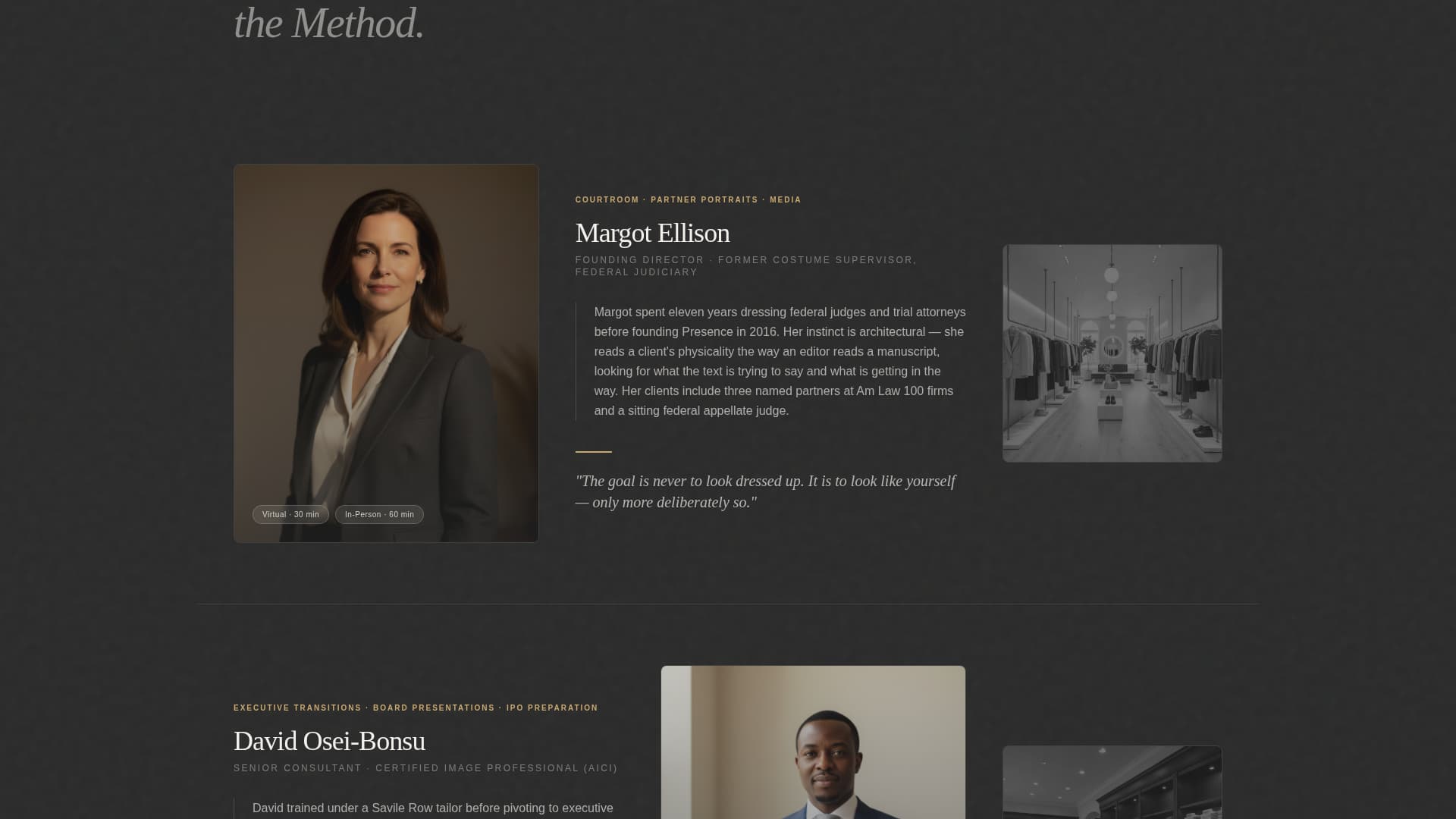 Presence - Authoritative Imageconsulting Landing Page Template