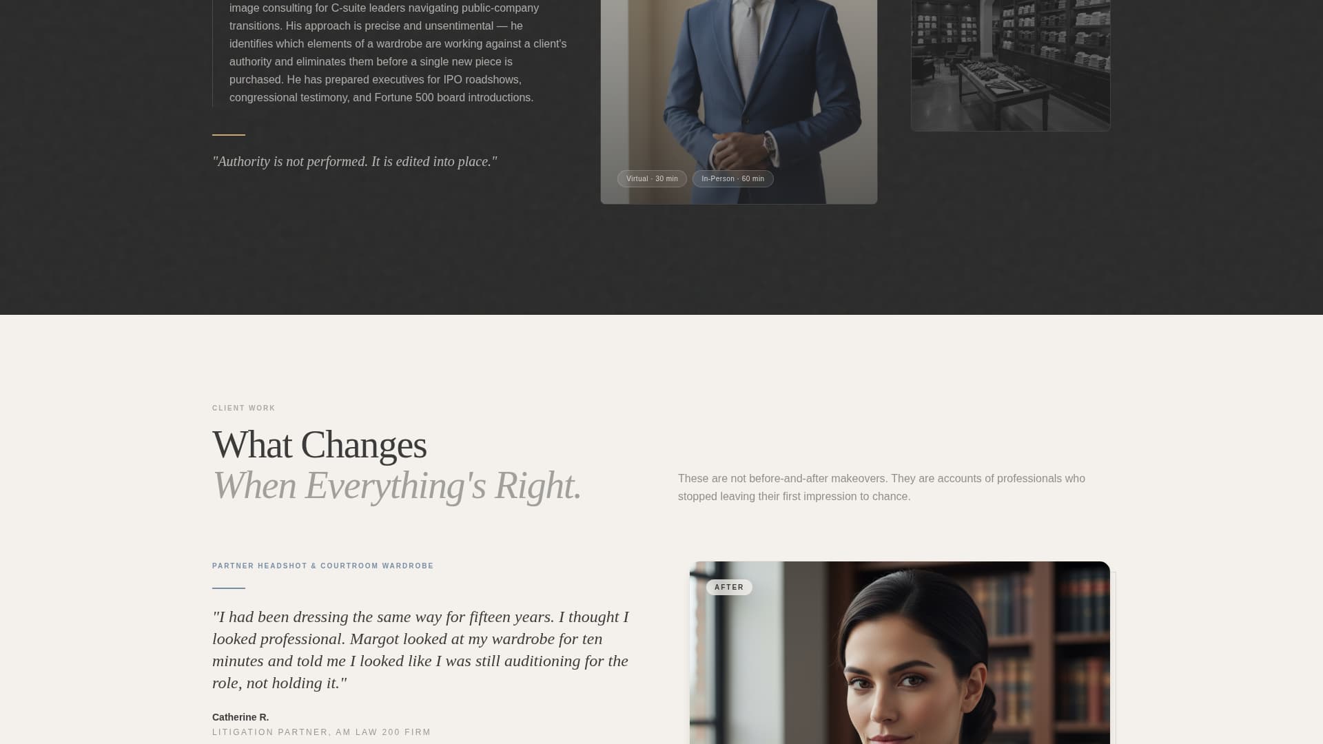 Presence - Authoritative Imageconsulting Landing Page Template