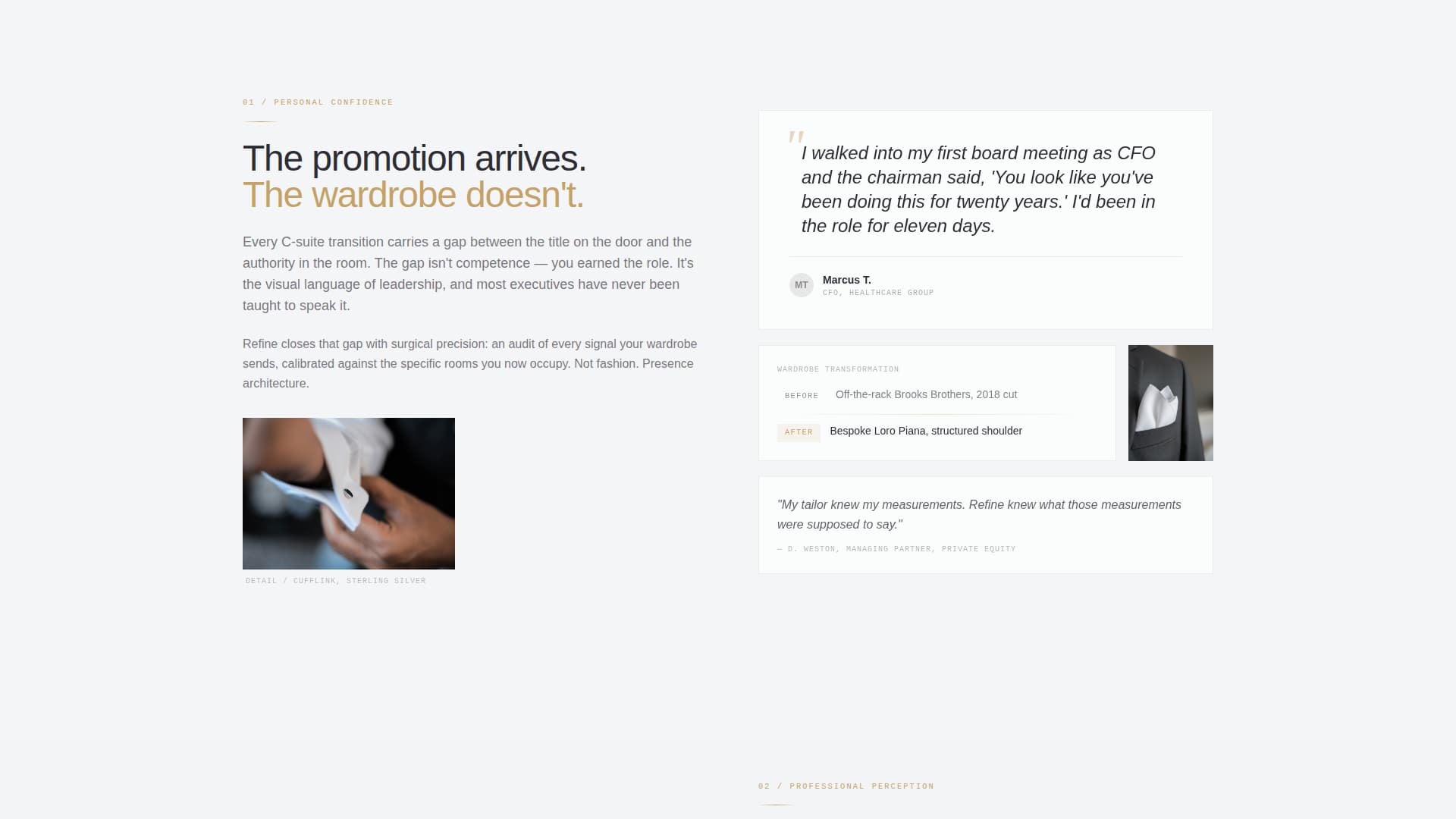 Refine - Precision Executive Landing Page Template