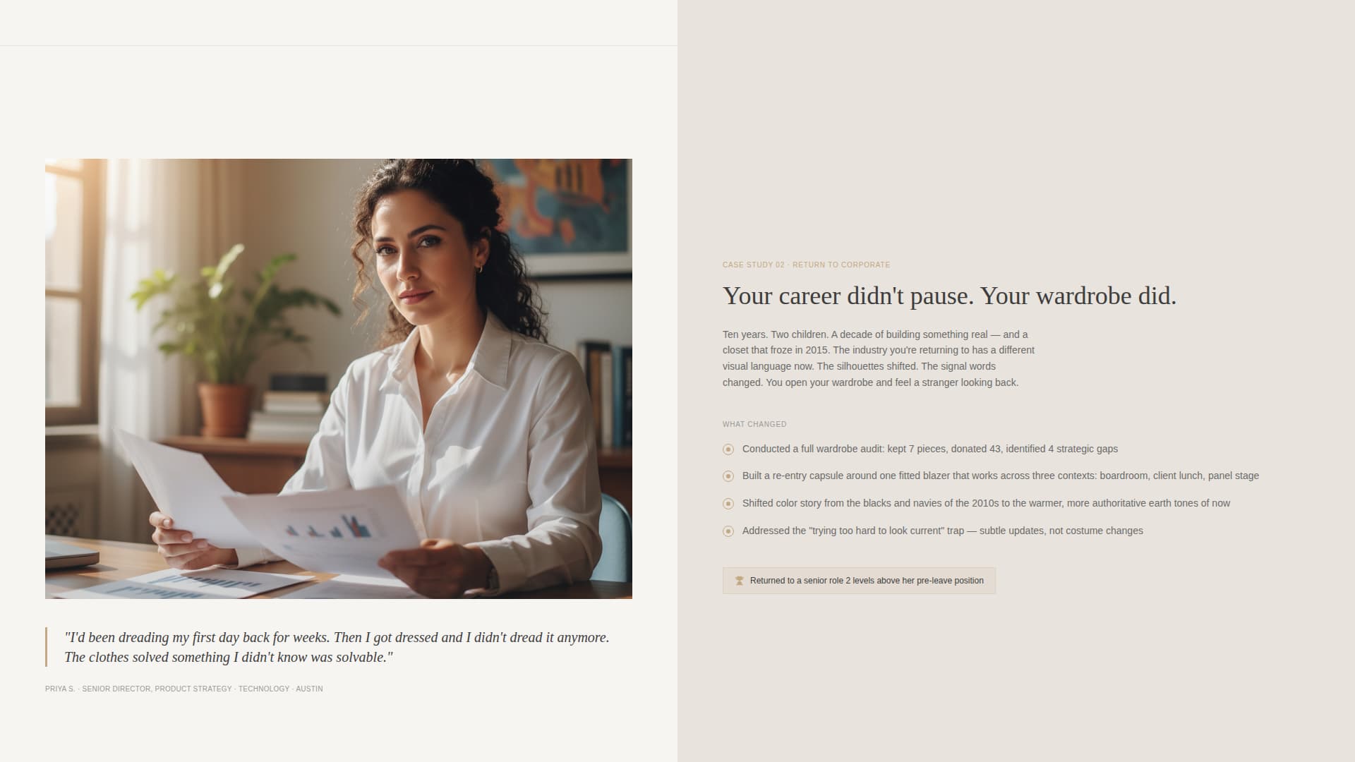 Refine - Authoritative Imageconsultant Landing Page Template