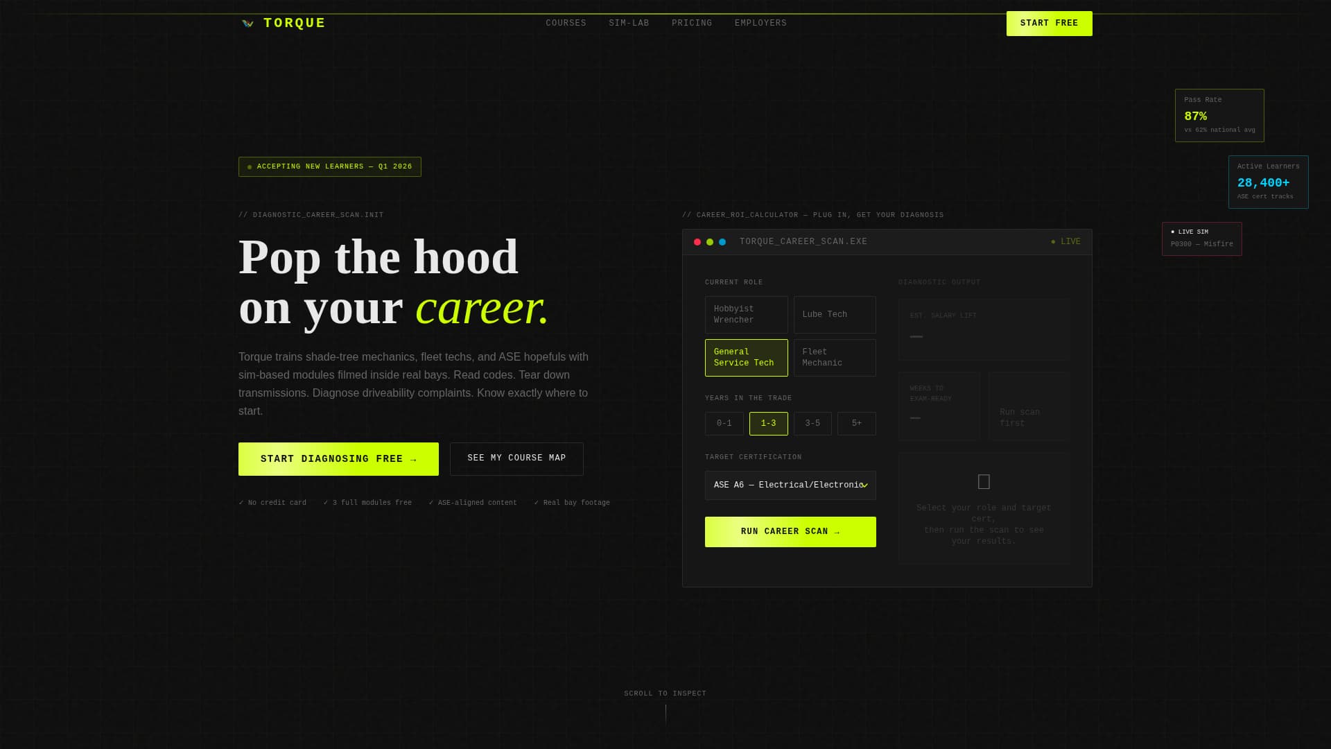 Torque - High Voltage Automotive Landing Page Template