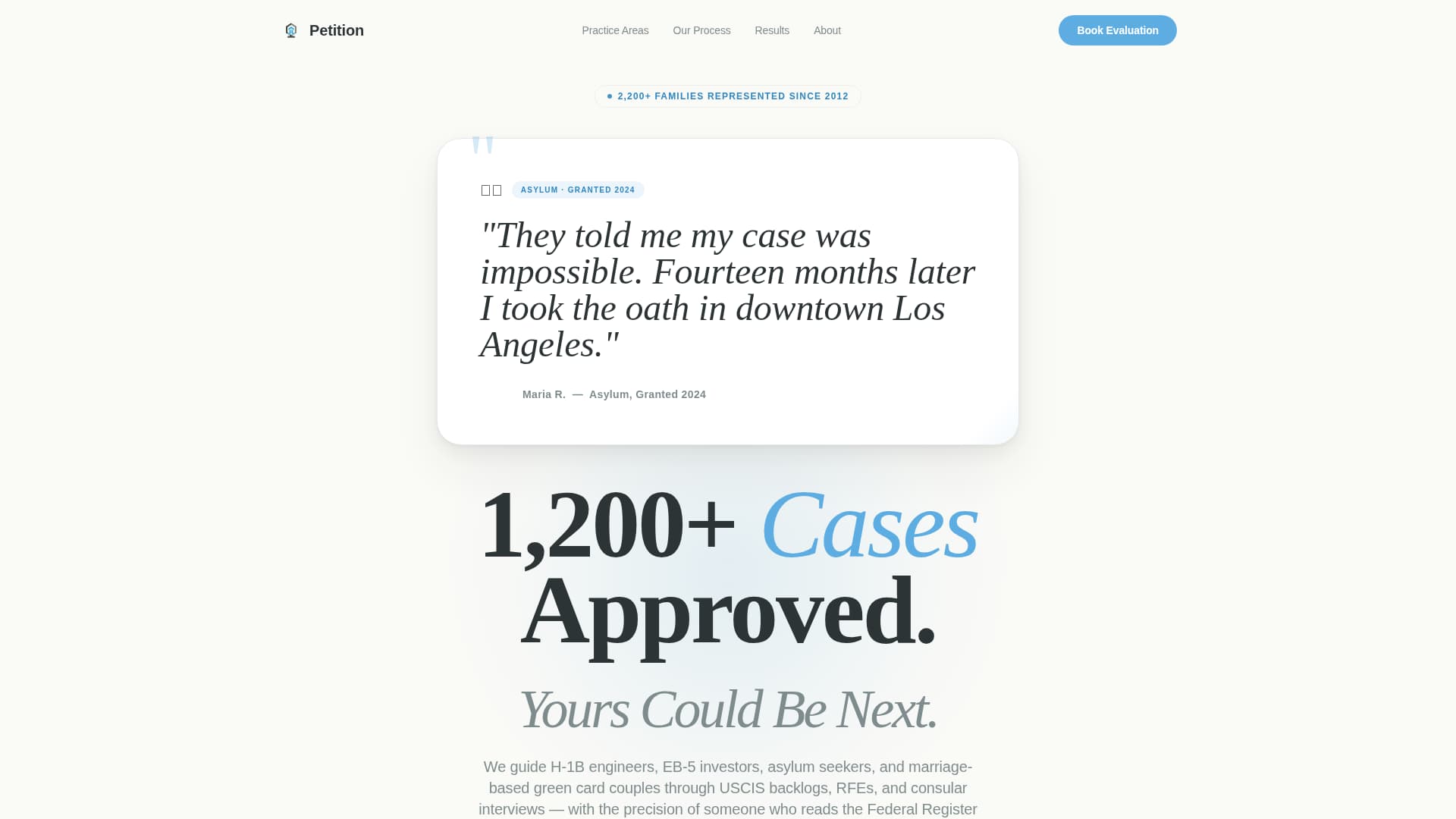 Petition - Trusted Immigration Landing Page Template