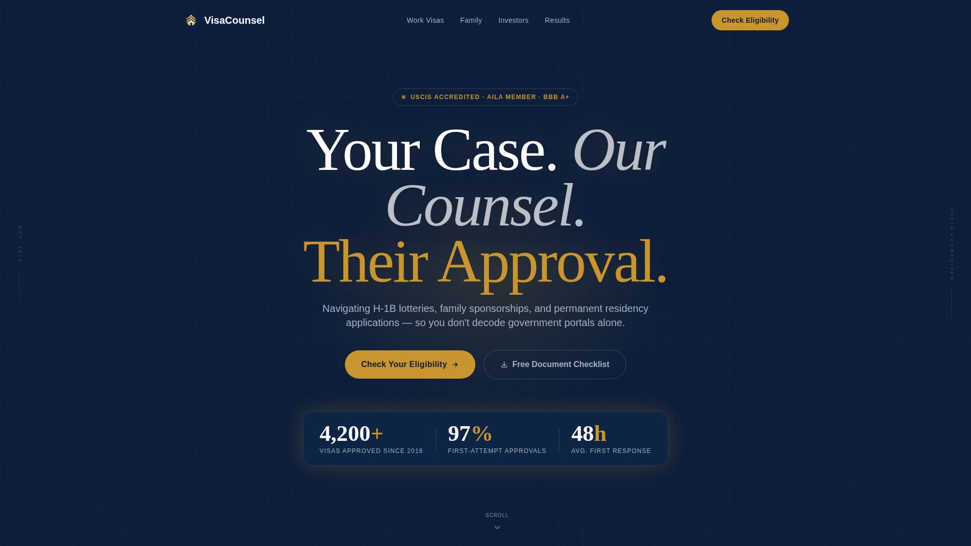 Passage - Authoritative Immigration Landing Page Template