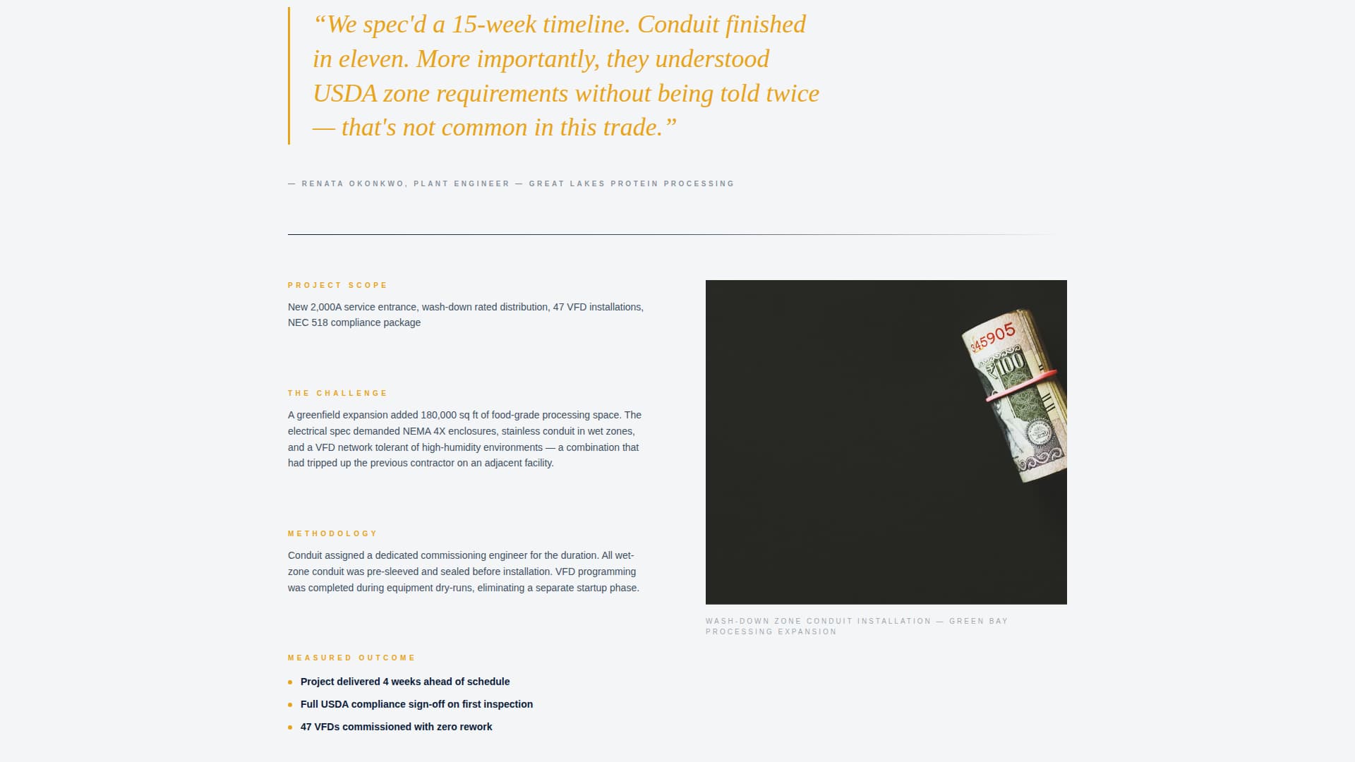 Conduit - Authoritative Electrician Landing Page Template