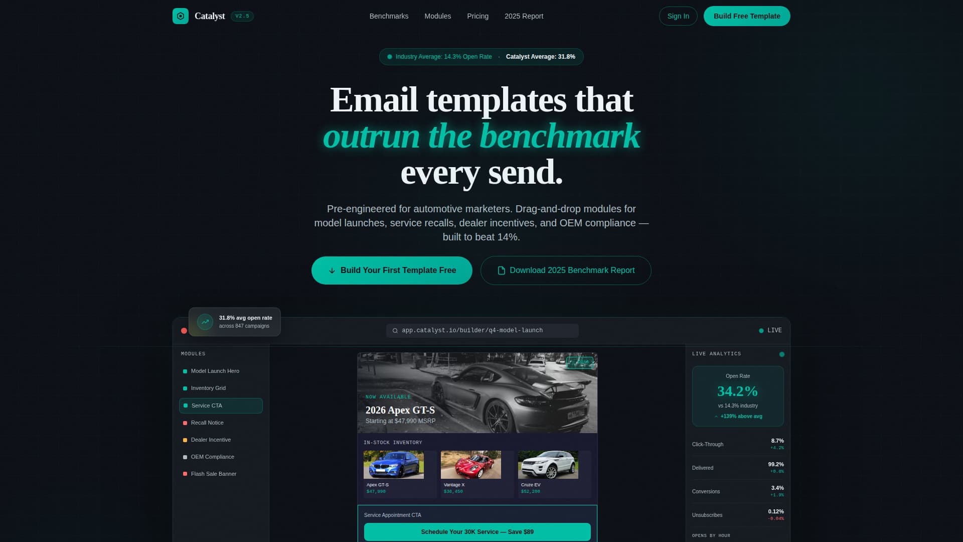 Catalyst - High Performance Automotive Landing Page Template
