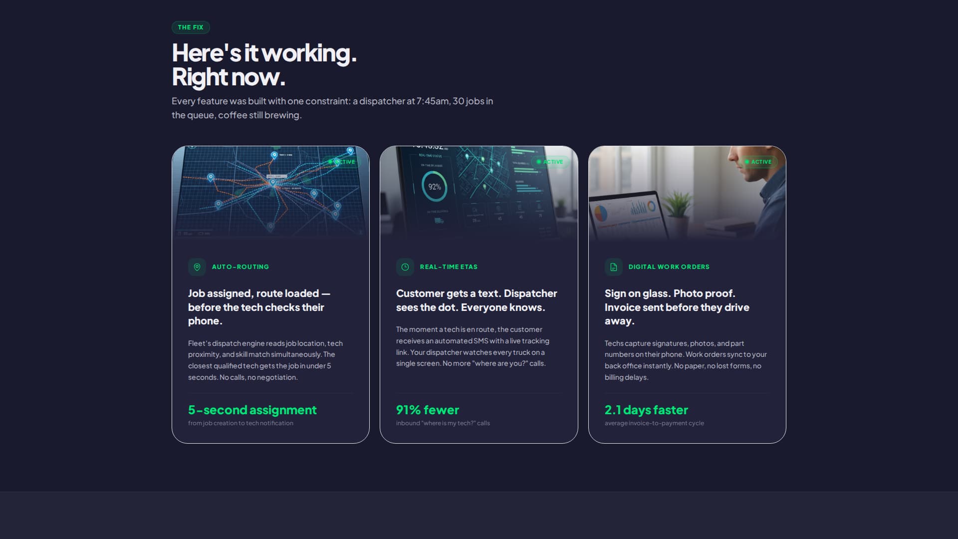 Fleet - High Voltage Automotive Landing Page Template