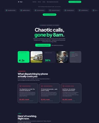 Fleet - High Voltage Automotive Landing Page Template