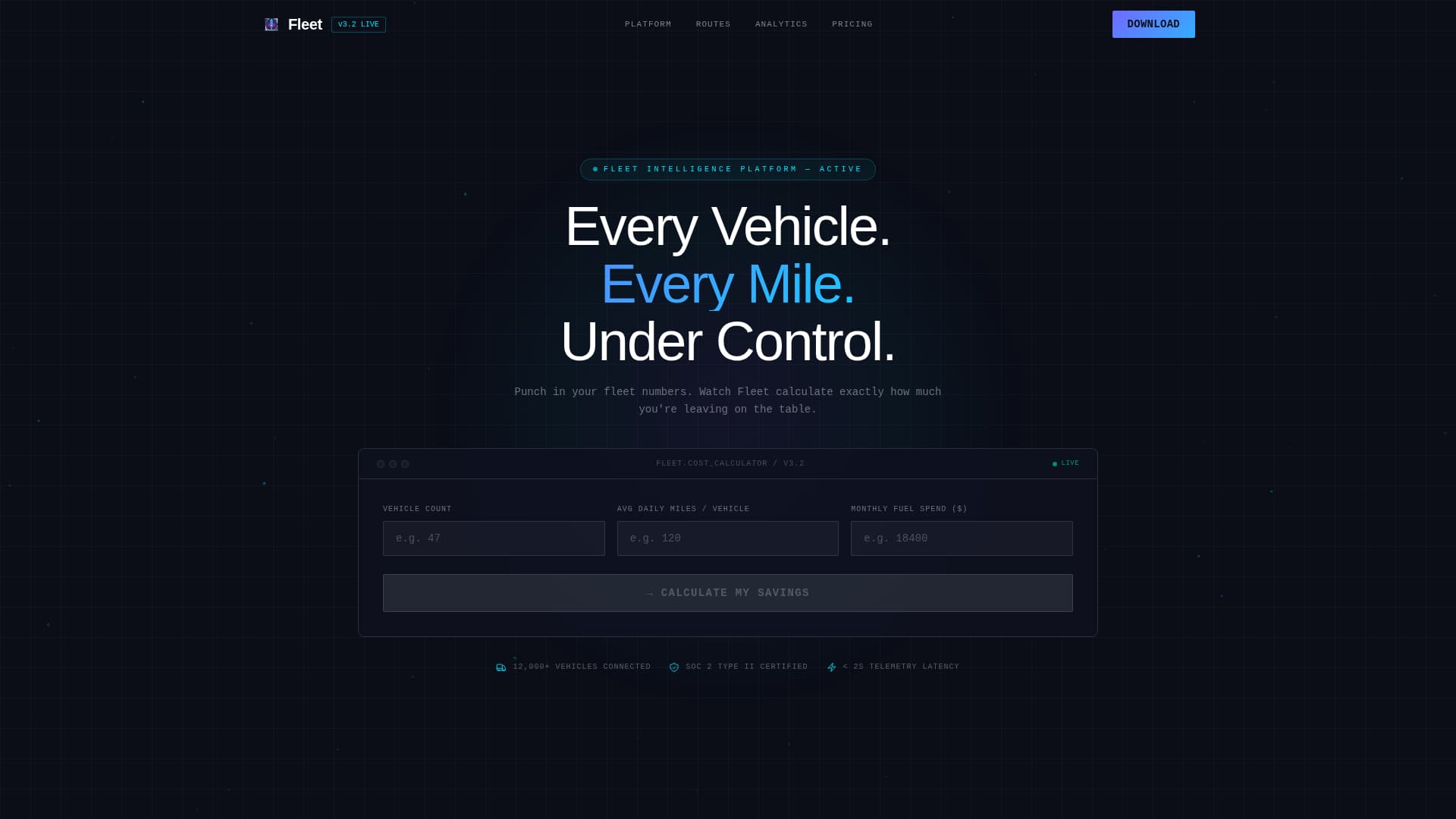 Fleet - Powerful Fleet Management Landing Page Template