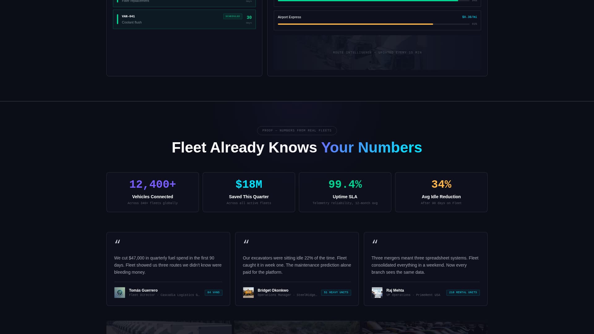 Fleet - Powerful Fleet Management Landing Page Template