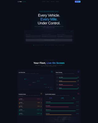 Fleet - Powerful Fleet Management Landing Page Template