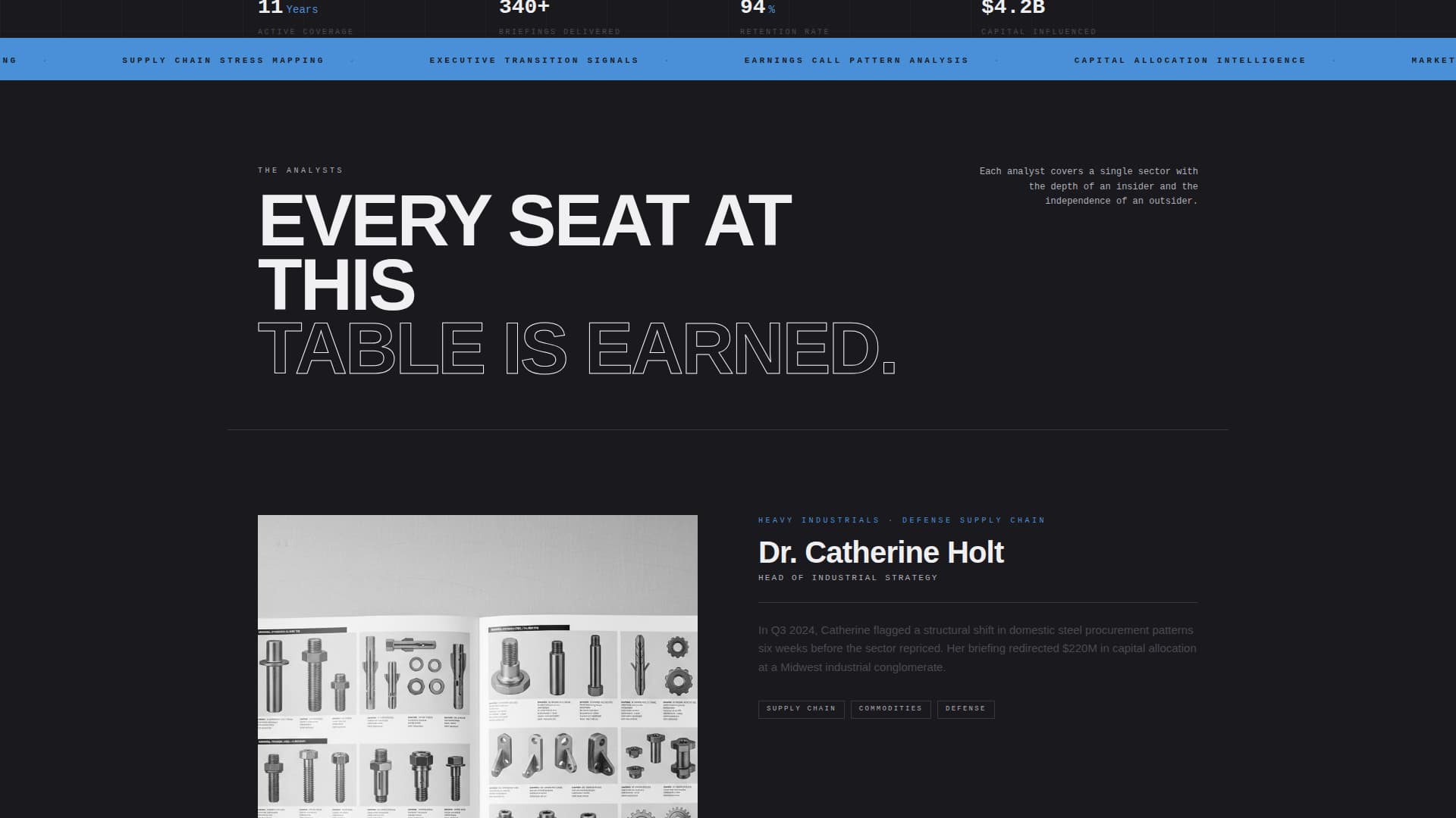 Analyst - Precision Intelligence Landing Page Template