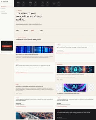Briefing - Authoritative Analyst Landing Page Template