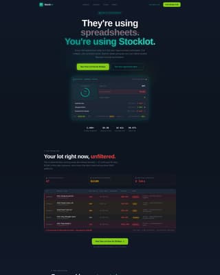 Stocklot - Powerful Inventory Landing Page Template