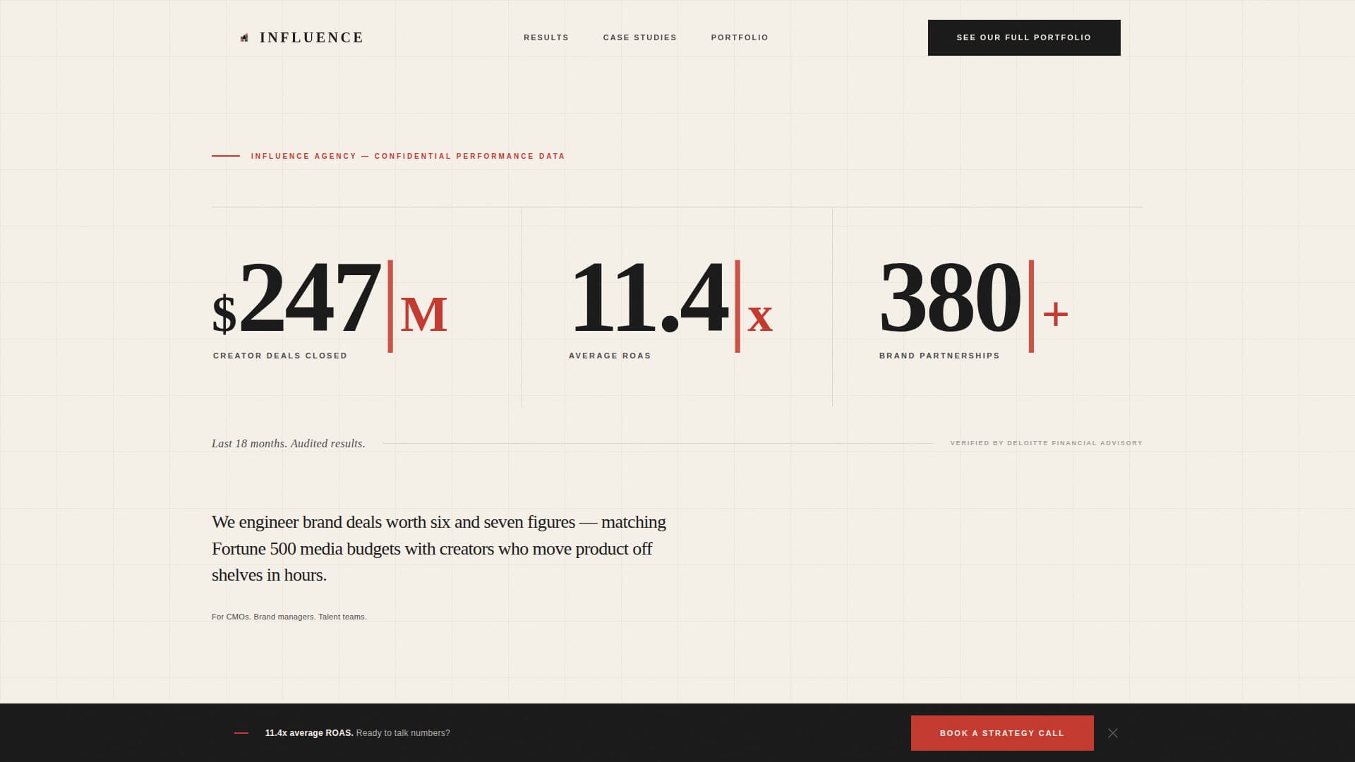 Influence - Powerful Influencermarketing Landing Page Template