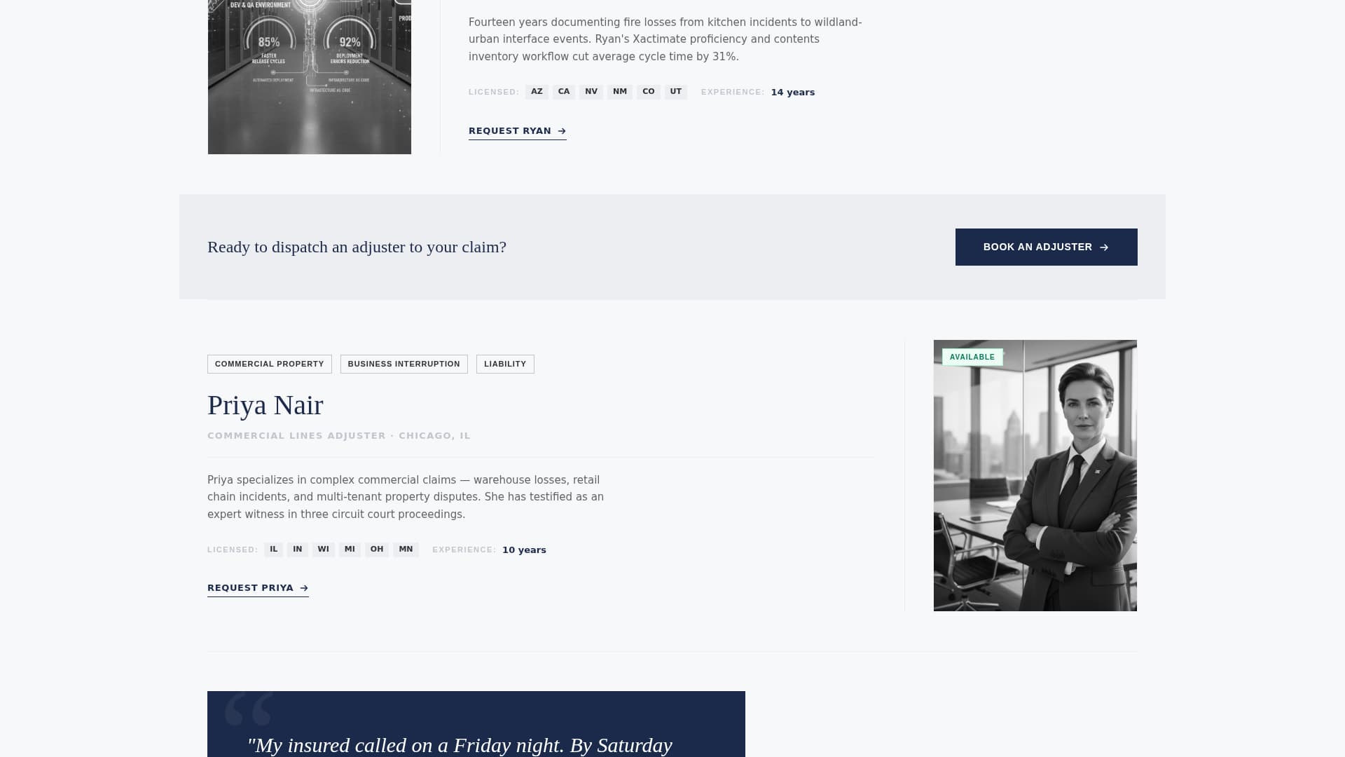 Adjuster - Authoritative Insuranceadjuster Landing Page Template