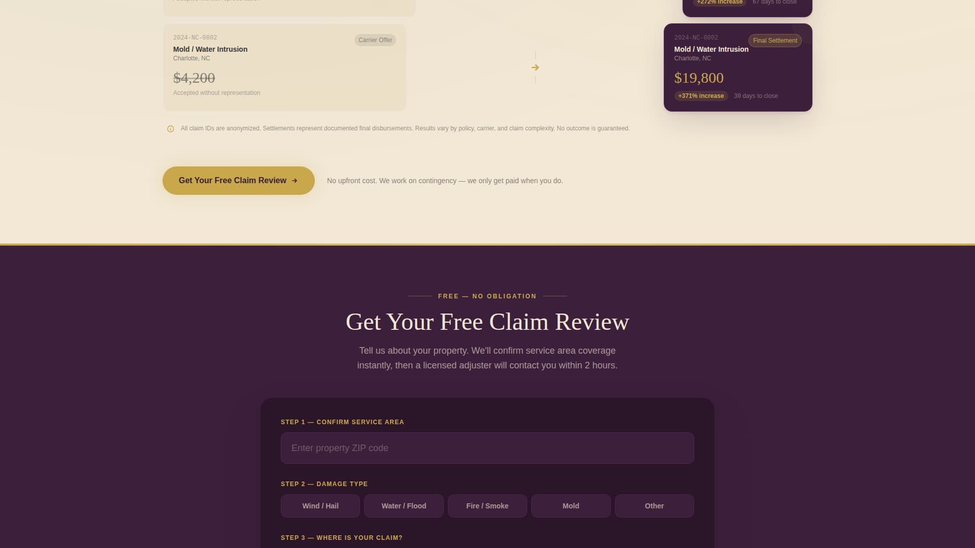 Claimshield - Authoritative Insuranceadjuster Landing Page Template