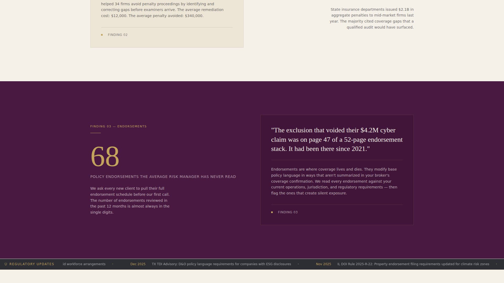 Insurance Consulting Reviews Website Template