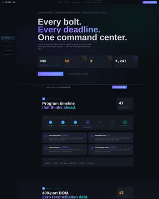 Throttle - Precision Automotive Landing Page Template