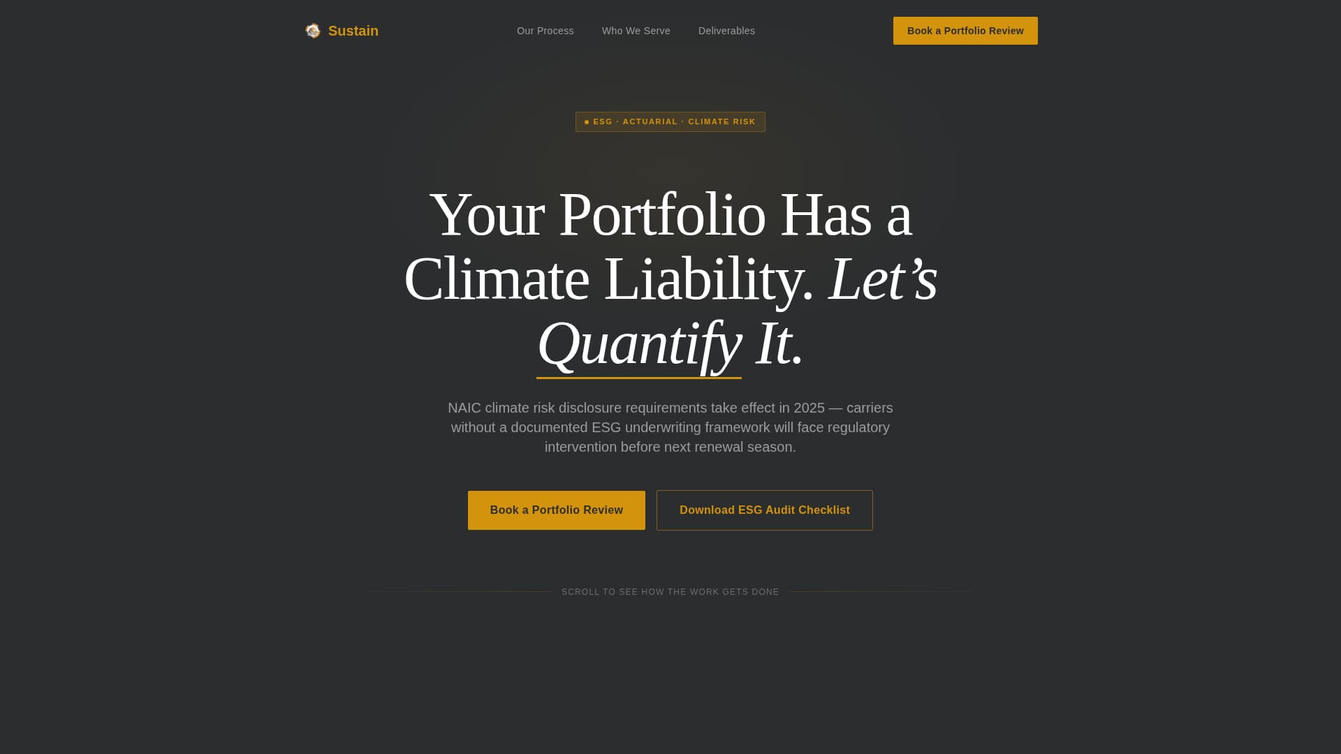 Sustain - Authoritative Insurance Landing Page Template