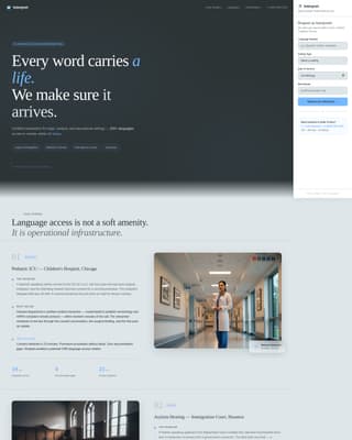Interpret - Certified Interpretation Landing Page Template